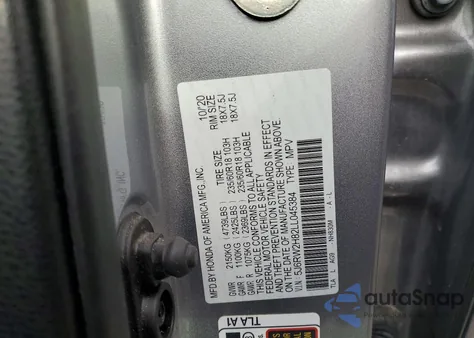 2020 Honda Cr-V Exl from USA, damaged, VIN 5J6RW2H82LL045384